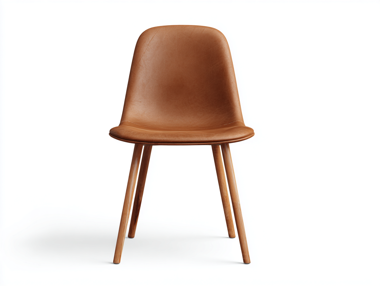 Sillas de comedor piel sintética 45x53x83 cm - Marrón claro - Estilo escandinavo-Hasoljahome