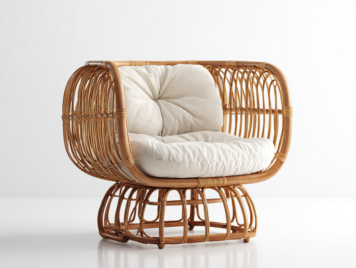 Sillones de ratán de exterior 95x86x88 cm - ratán natural-beige - diseño bohemio para jardín-Hasoljahome