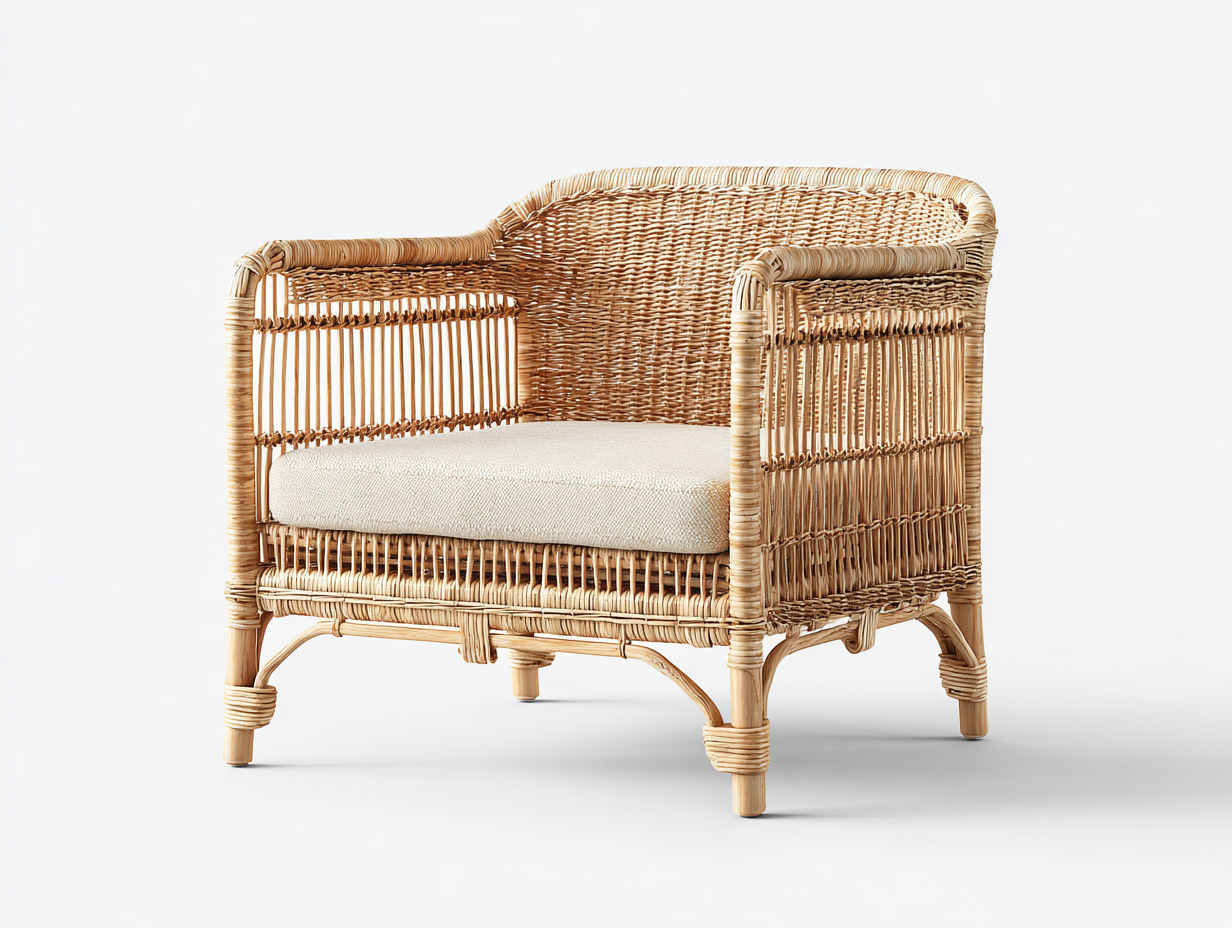 Sillones de ratán ratán natural 82x74x78 cm - Beige - Diseño artesanal-Hasoljahome