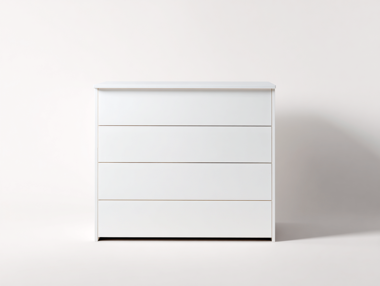 Cómodas de madera 80x40x82 cm - blanco - con 4 cajones y diseño minimalista para dormitorio-Hasoljahome