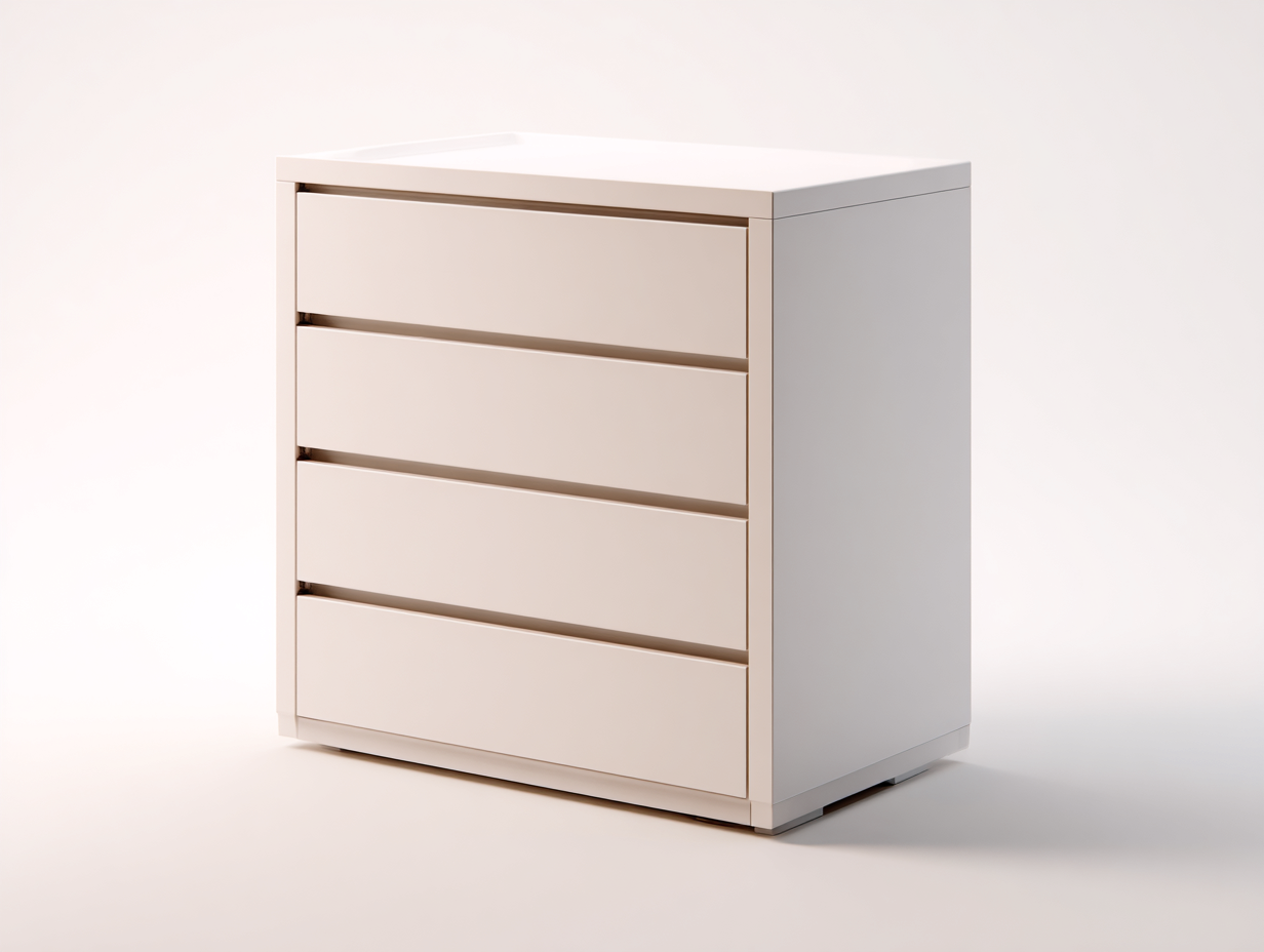 Cómodas 80x40x95 cm - madera beige con 4 cajones - diseño moderno para dormitorio-Hasoljahome
