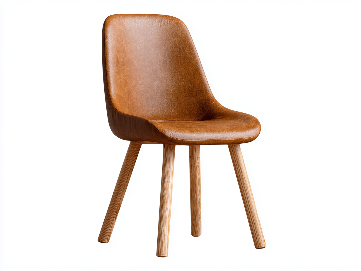 Sillas de comedor piel sintética 47x56x84 cm - Marrón miel - Estilo minimalista-Hasoljahome