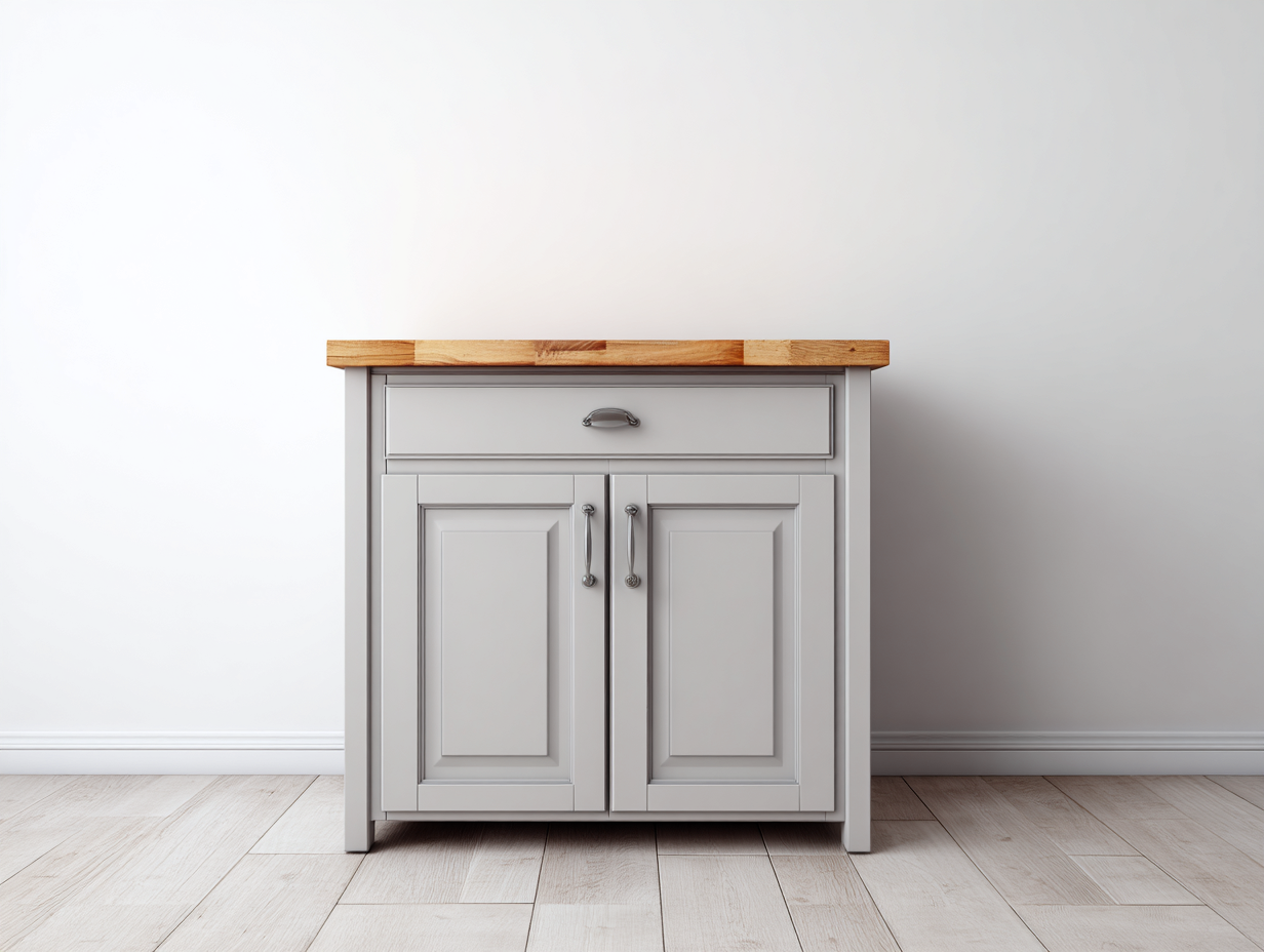 Aparadores madera 90x40x88 cm - Gris-Marrón - Estilo rústico-Hasoljahome