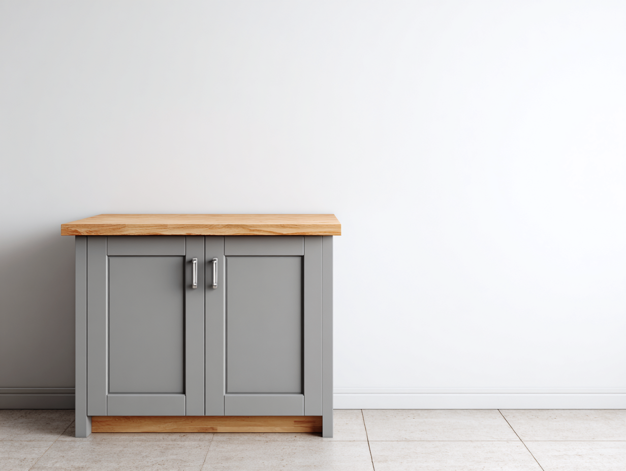 Aparadores 100x40x85 cm - madera gris y marrón con 2 puertas - diseño clásico para comedor-Hasoljahome