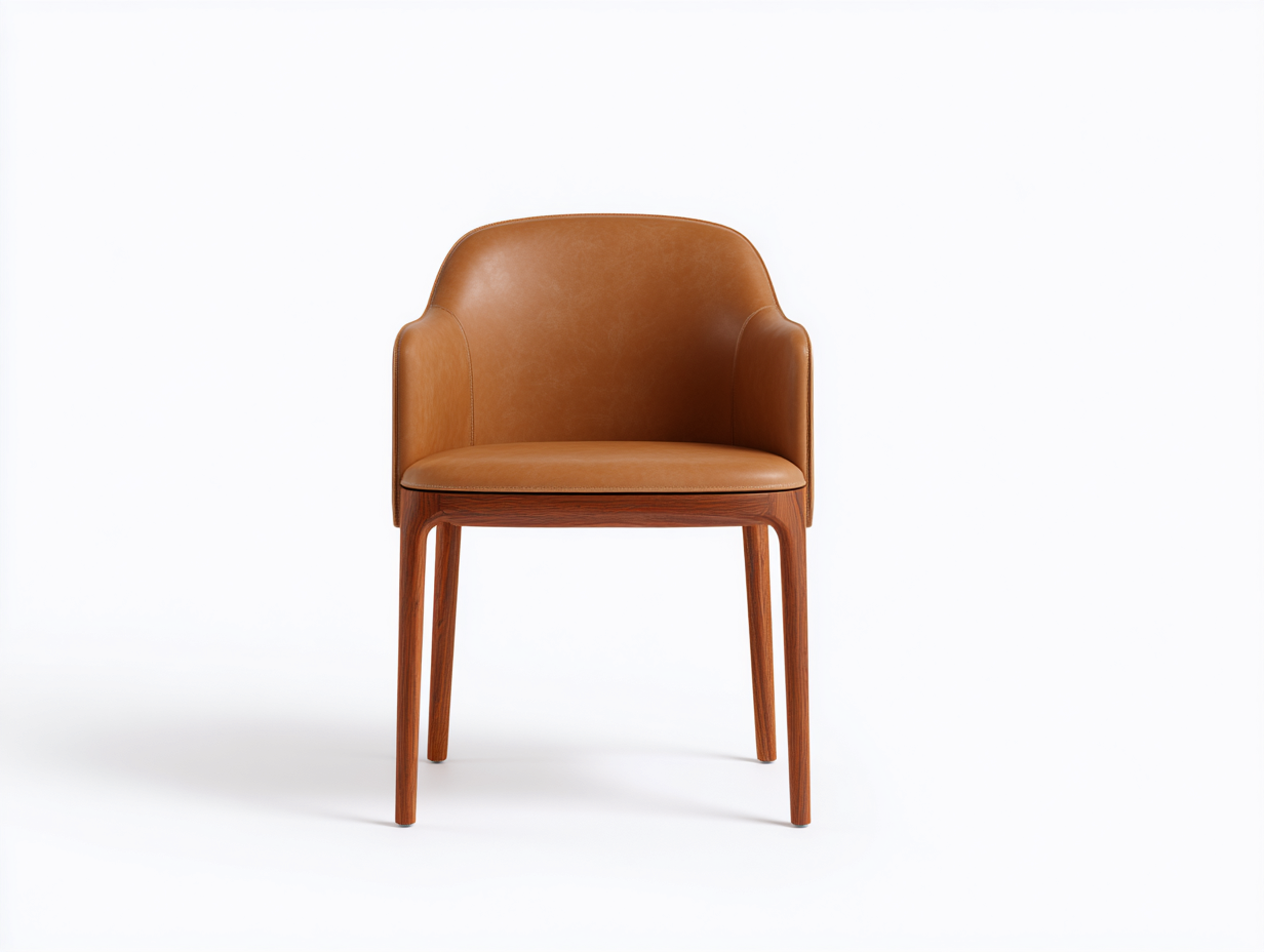 Sillas de comedor piel sintética 57x58x81 cm - Marrón camel - Estilo elegante-Hasoljahome