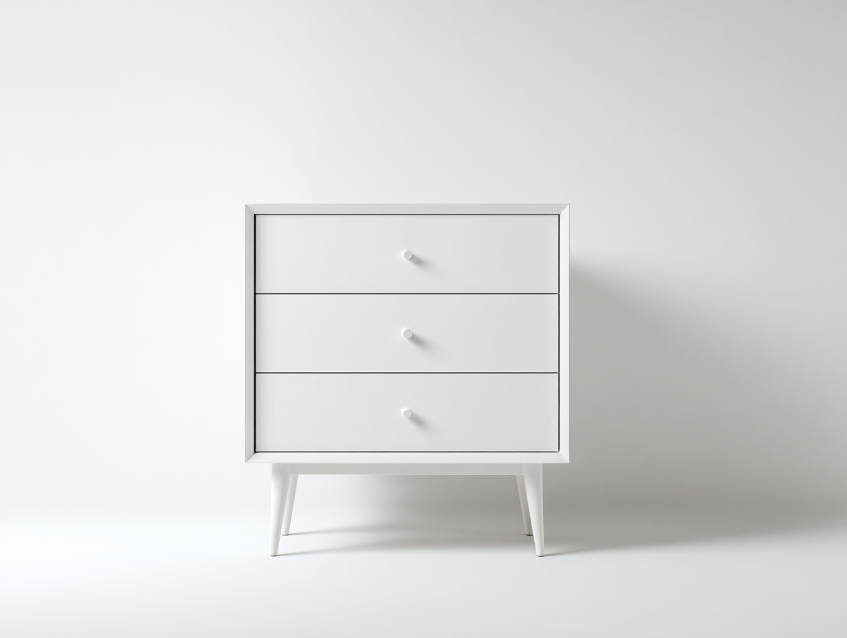 Cómodas madera 75x40x85 cm - Blanco - Diseño minimalista-Hasoljahome