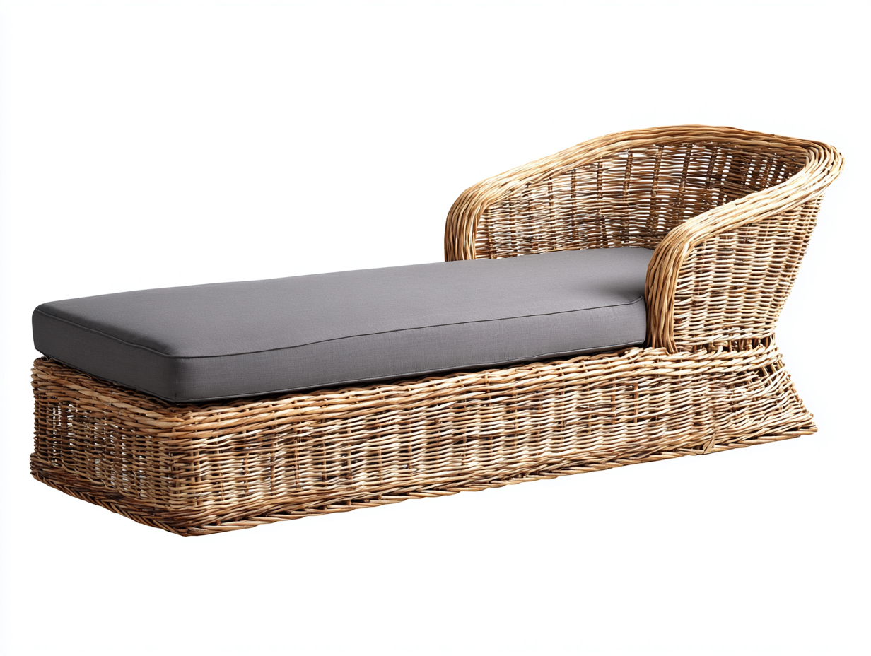 Tumbonas de ratán 190x72x82 cm - natural y gris oscuro - diseño curvo para jardín-Laviagahome