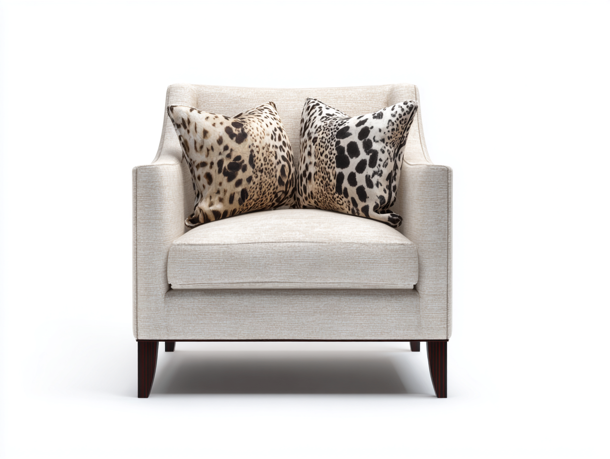 Sillones tela 88x86x84 cm beige y marrón oscuro - diseño elegante-Laviagahome
