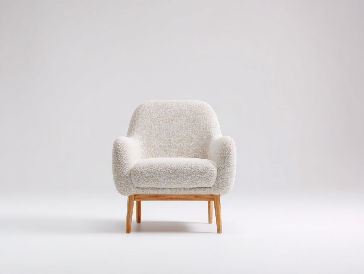 Sillones tapizados de tela 76x70x80 cm - beige-marrón - diseño moderno para salón-Laviagahome