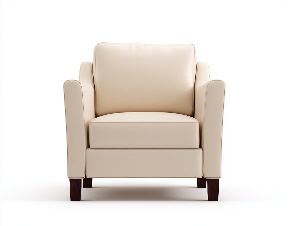 Sillones cuero sintético 86x82x90 cm beige y marrón - diseño minimalista-Laviagahome