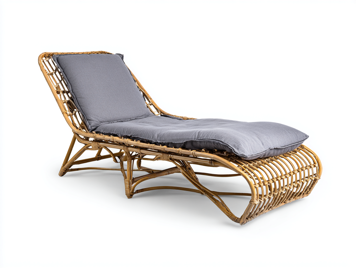 Tumbonas ratán sintético 195x78x88 cm marrón y gris - diseño curvado-Laviagahome