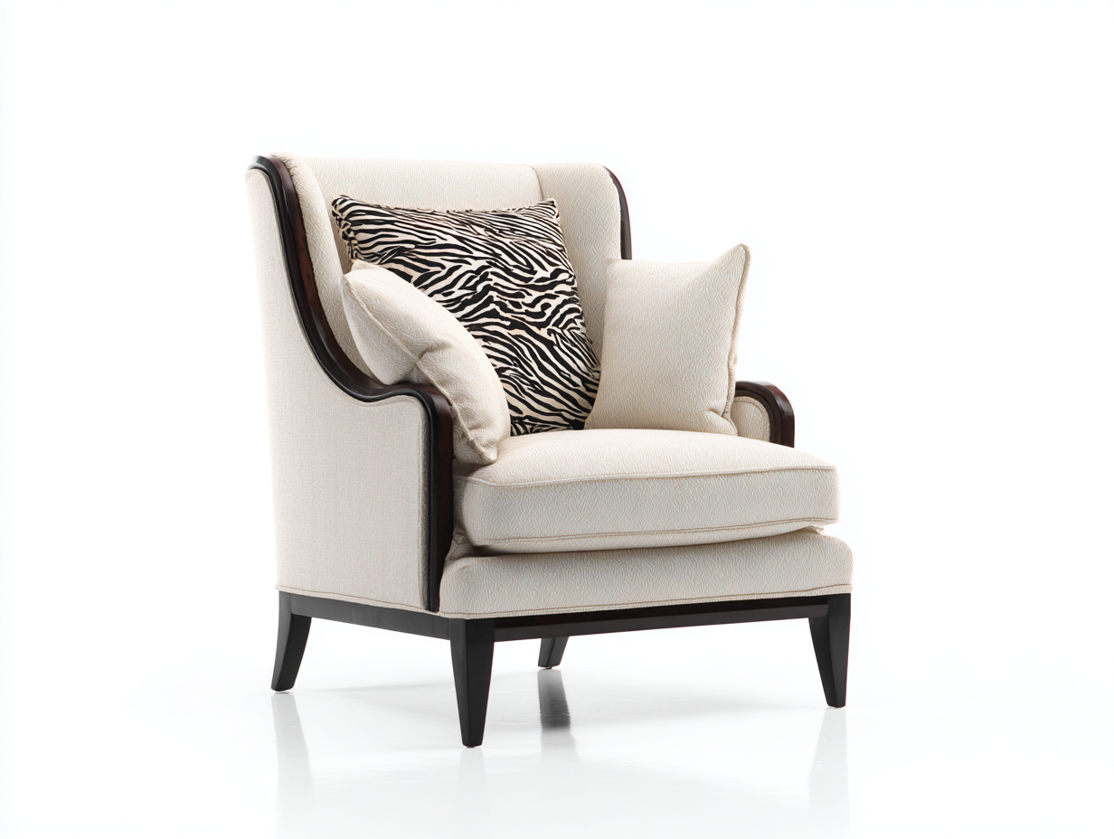 Sillones tela 84x88x102 cm beige y negro - diseño elegante-Laviagahome