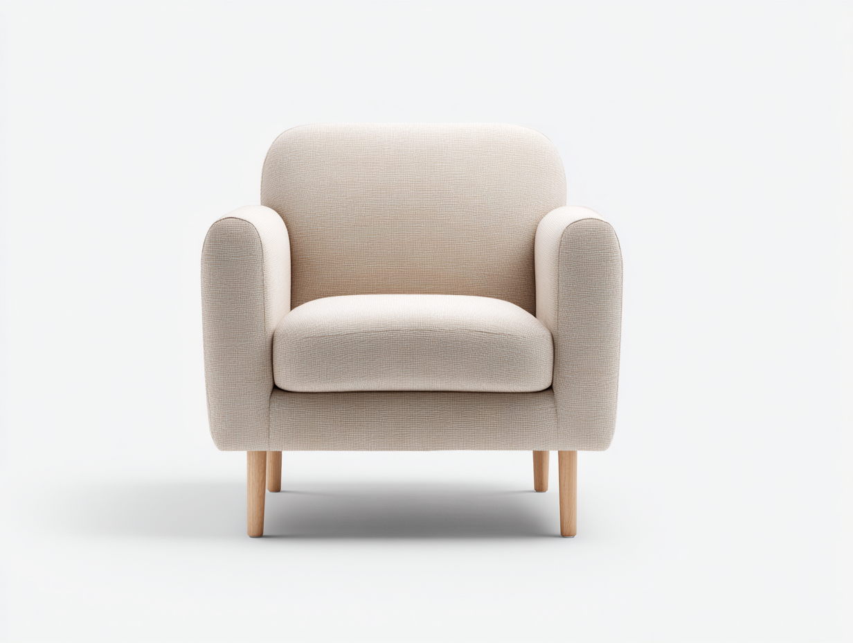 Sillones tapizados 80x75x84 cm - beige-marrón - diseño moderno para salón-Laviagahome