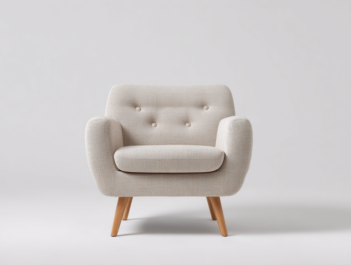 Sillones tela 95x85x86 cm beige y marrón - diseño moderno-Laviagahome