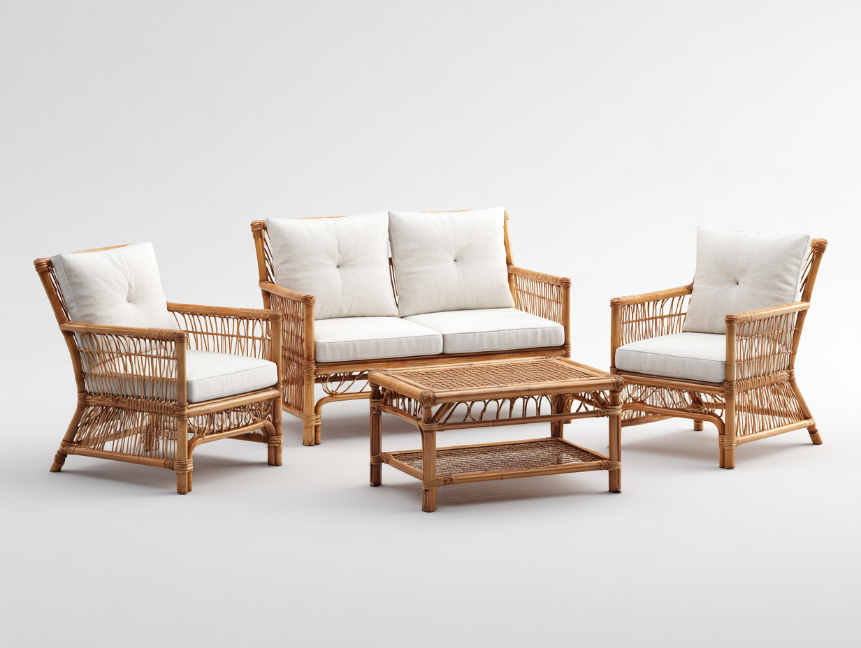 Sofás de exterior ratán sintético 165x80x85 cm marrón y beige - diseño natural-Laviagahome