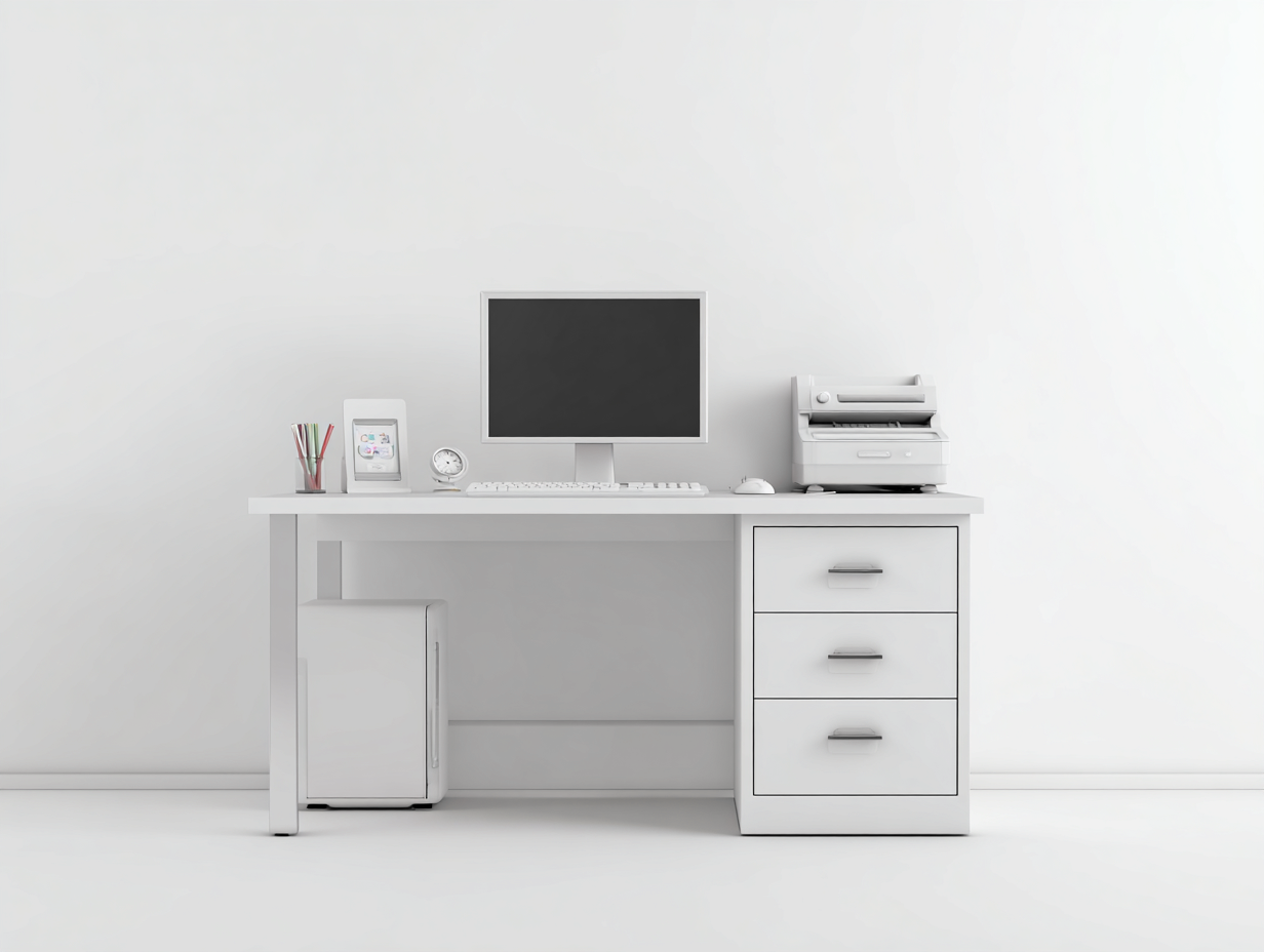 Mesas de oficina de madera con cajones 135x60x75 cm - Blanco - Diseño minimalista-Milaiohouse