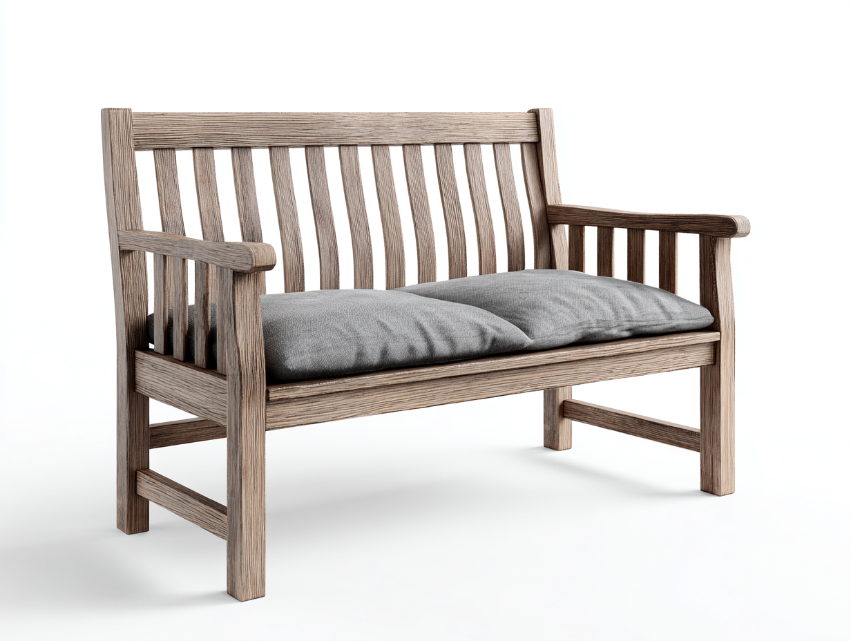 Bancos de jardín de madera 165x60x88 cm - gris-marrón - diseño clásico-Milaiohouse