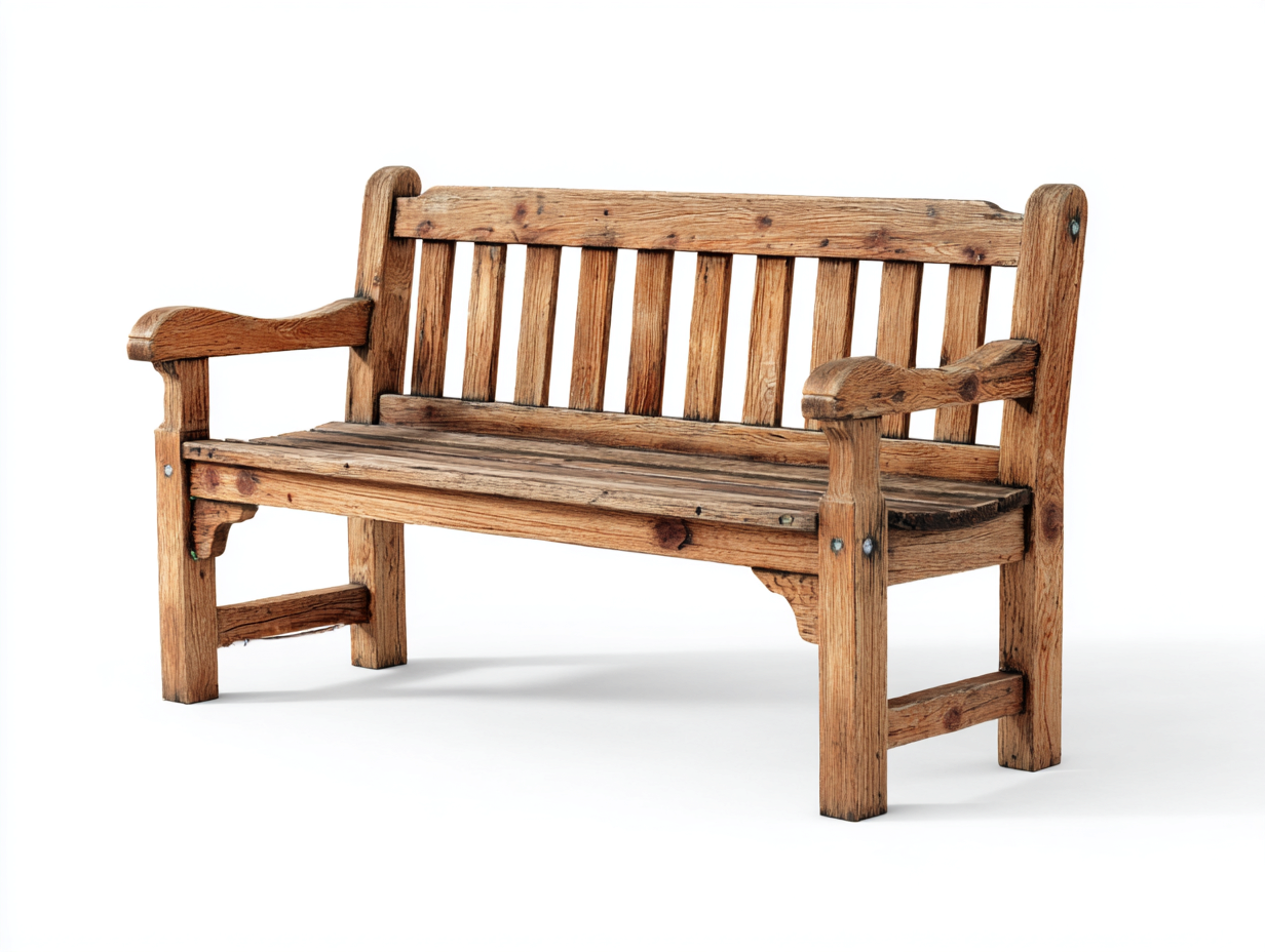 Bancos de jardín de madera maciza con reposabrazos 145x62x90 cm - Marrón - Diseño rústico-Milaiohouse