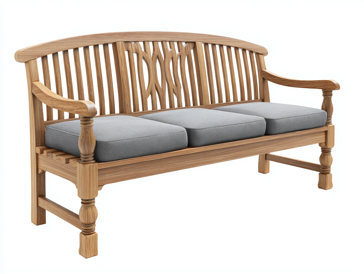 Bancos de jardín de madera 165x62x90 cm marrón-gris - diseño clásico con respaldo curvado-Milaiohouse