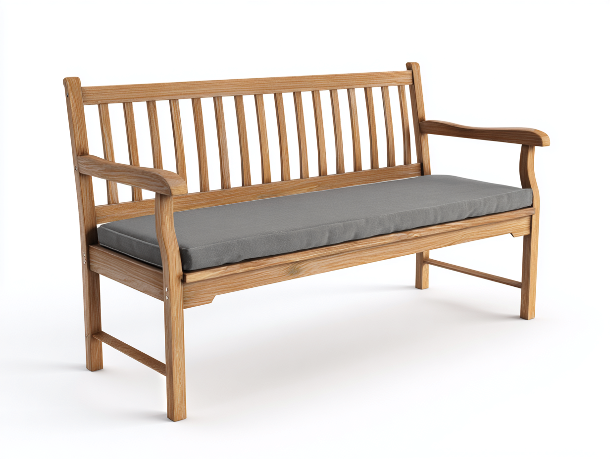 Bancos de jardín de madera 170x60x88 cm - madera natural-gris - diseño clásico-Milaiohouse