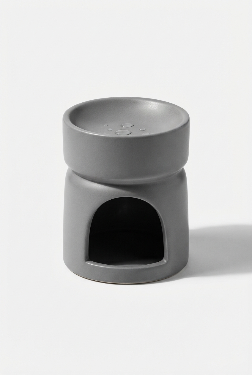 Slate gray ceramic essential oil burner