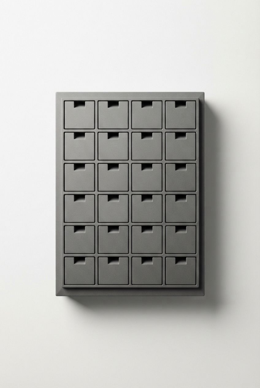 Dark metal wall-mounted Christmas calendar
