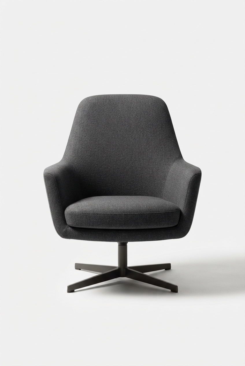 Dark gray lounge chair for living room