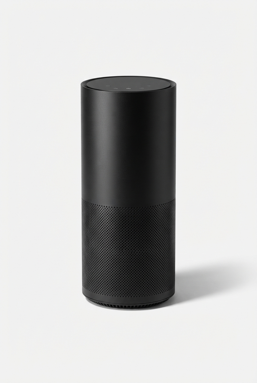 Matte black ultrasonic air purifier for home