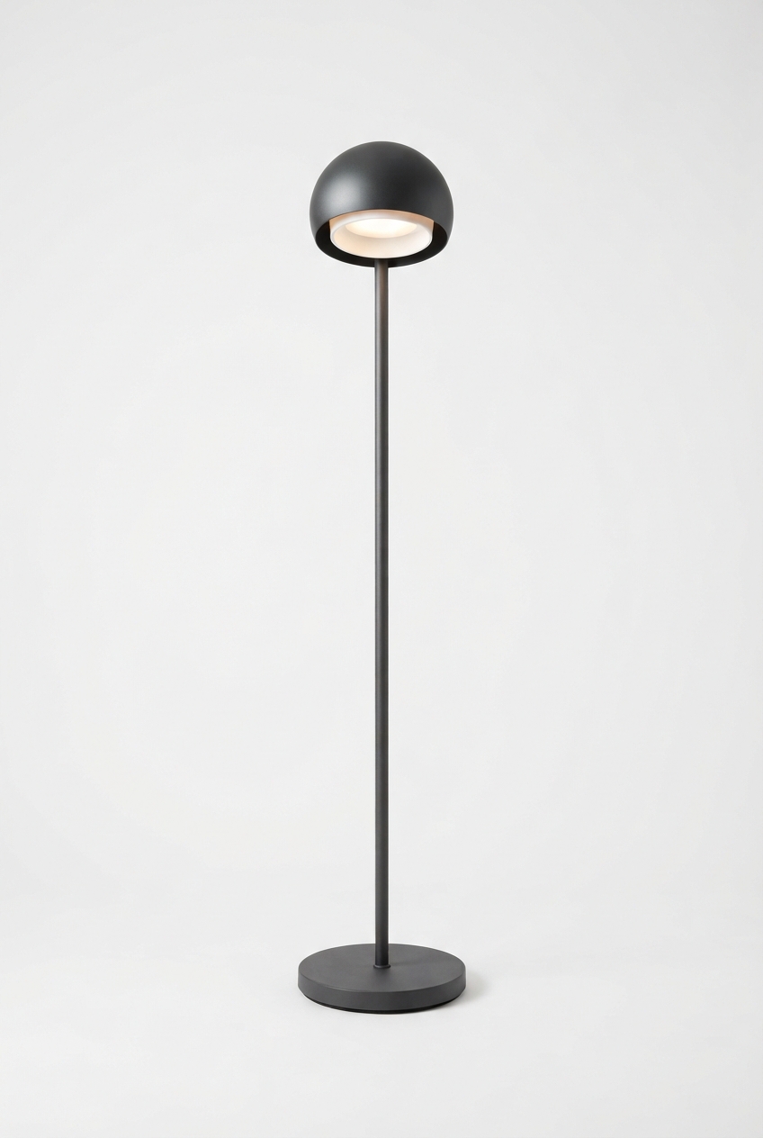 Dark metal floor lamp for living room