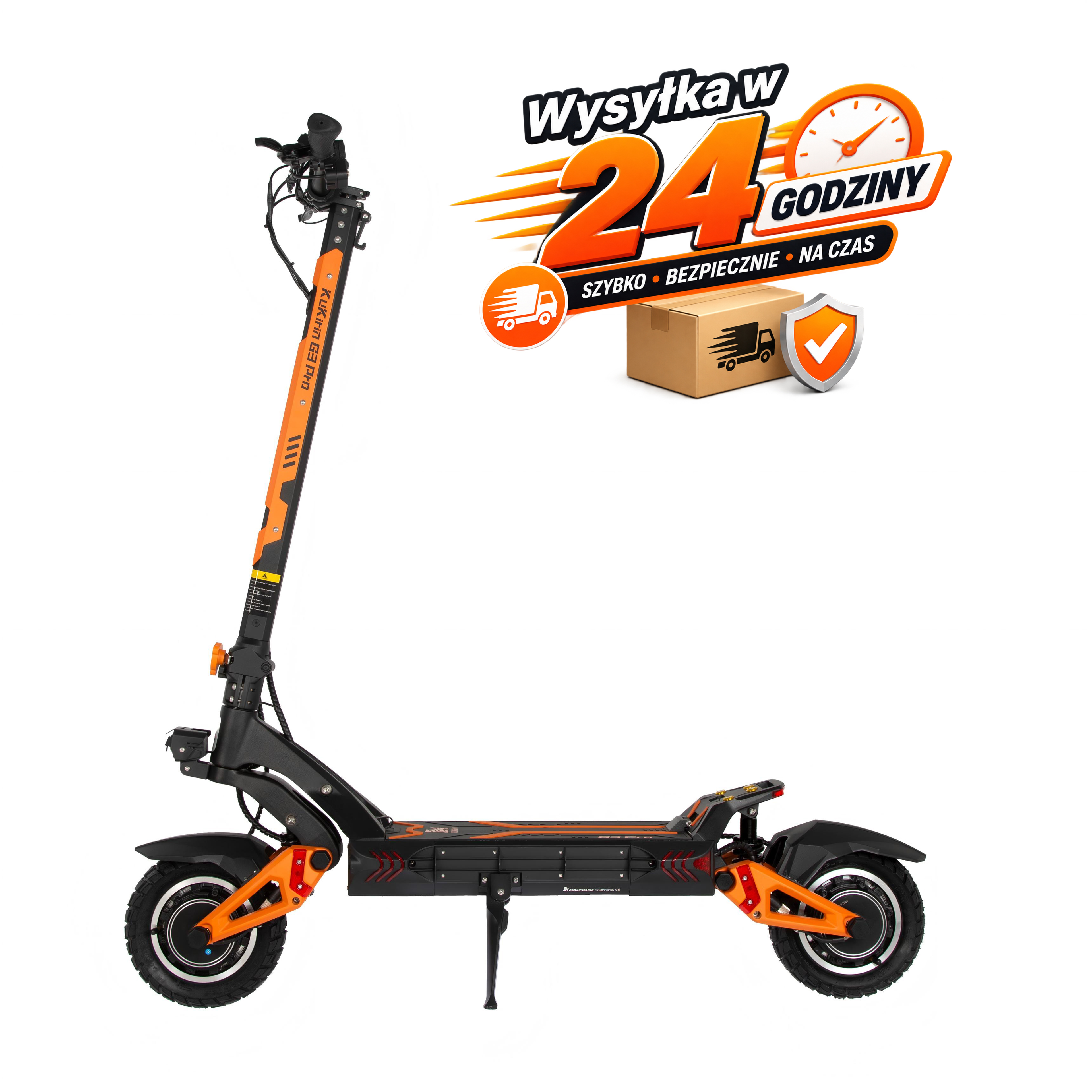 KuKirin G3 Pro Hulajnoga Elektryczna Prędkość Maksymalna 65km/h  Zasięg 80km  Silnik 1200W