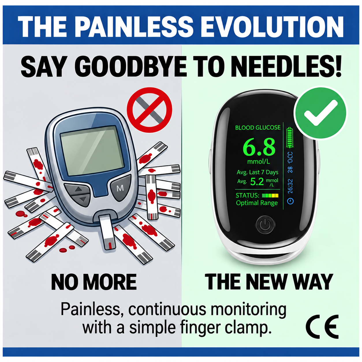 2026 Non-invasive blood glucose monitor—accuracy up to 99%