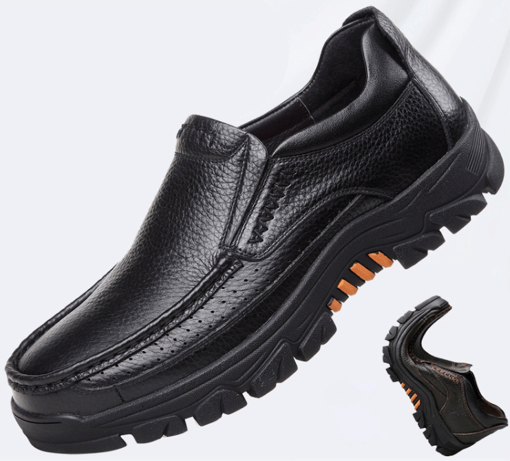 ⏰Limited Time Offer--40% OFF 🎉 Mens Waterproof Non Slip Soft Insole Genuine Leather Shoes
