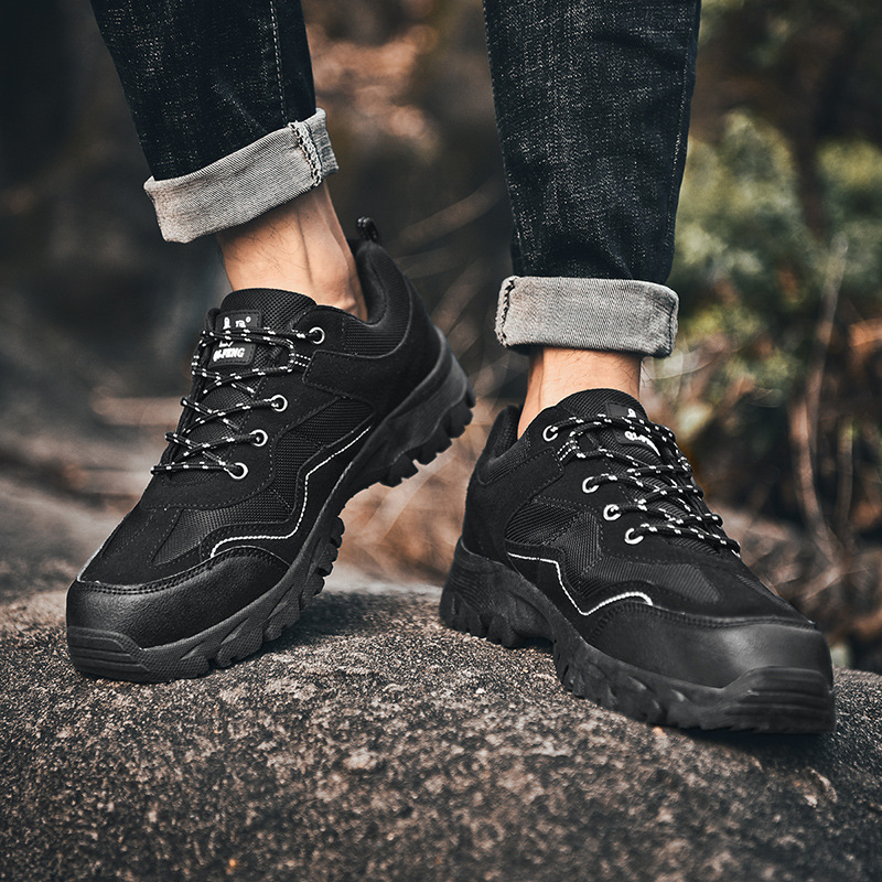 Men's Comfy Lightweight Waterproof Breathable Hiking Shoes Orthopedic Support Sneakers for Foot Pain