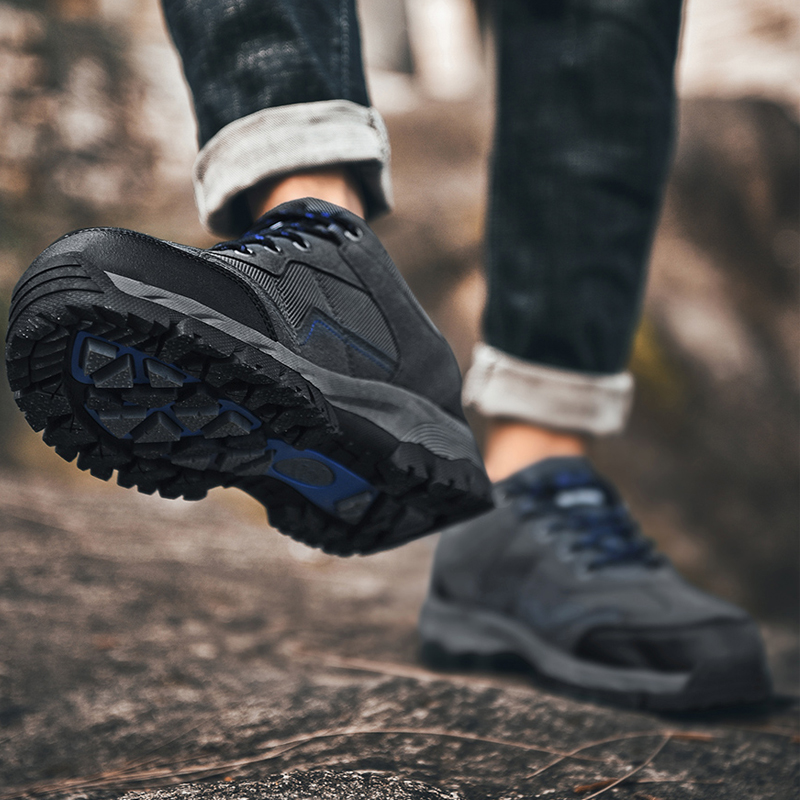 Men's Comfy Lightweight Waterproof Breathable Hiking Shoes Orthopedic Support Sneakers for Foot Pain