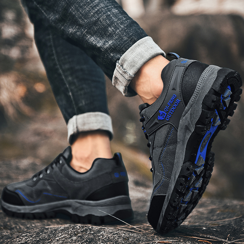 Men's Comfy Lightweight Waterproof Breathable Hiking Shoes Orthopedic Support Sneakers for Foot Pain