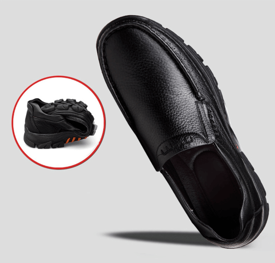 ⏰Limited Time Offer--40% OFF 🎉 Mens Waterproof Non Slip Soft Insole Genuine Leather Shoes