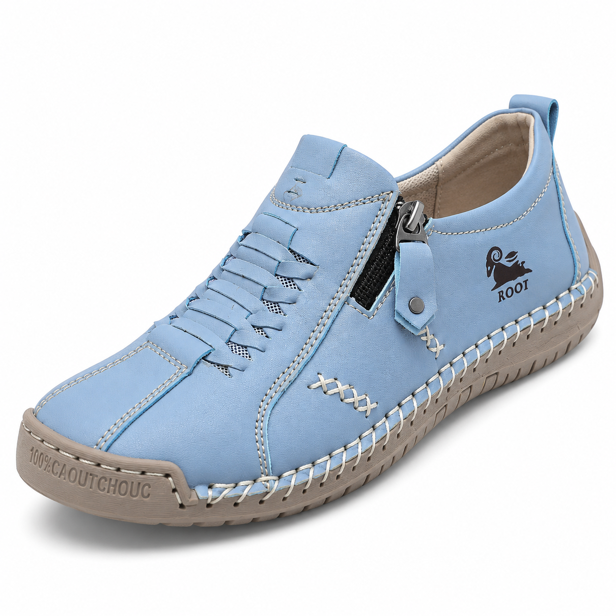 Women's Orthopedic Casual Leather Boots - Wide Toe, Arch Support, Waterproof, Pressure Relief for Everyday & Travel