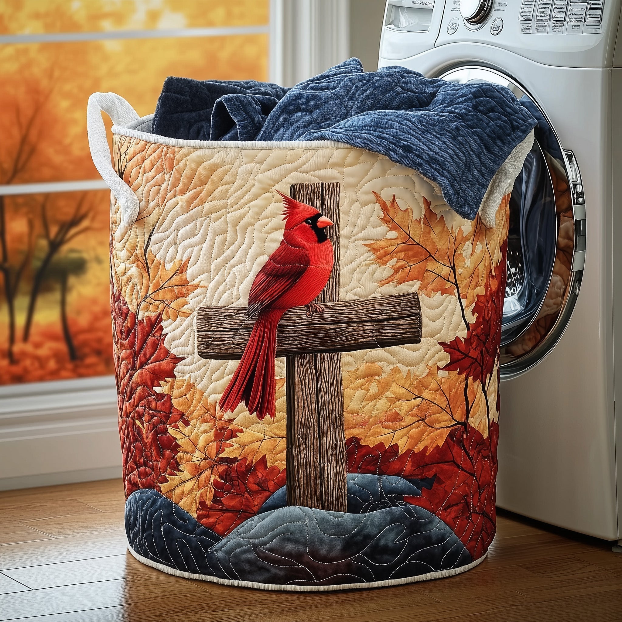 Cardinal Faith Quilted Laundry Basket GFTOYC930