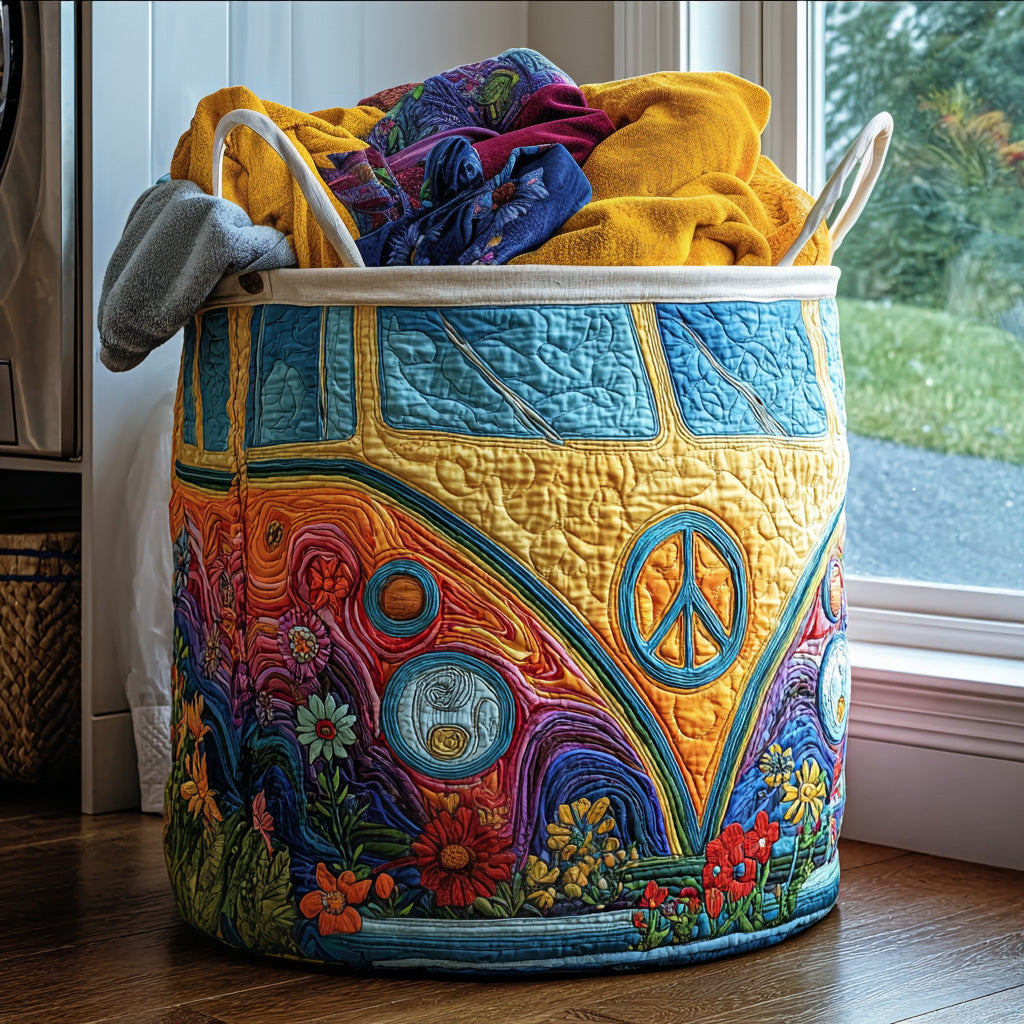 Hippie Van Quilted Laundry Basket NCU0QN026