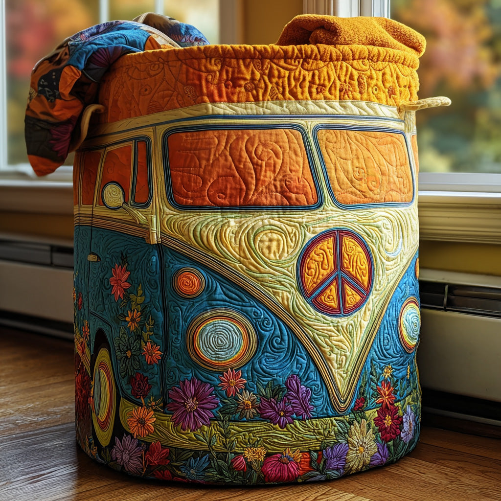 Hippie Van Quilted Laundry Basket NCU0QN026