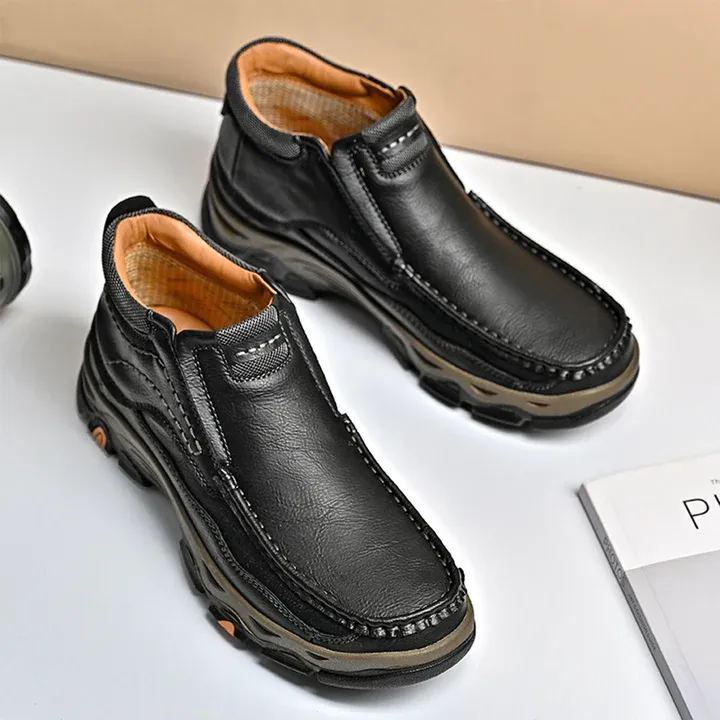 ⏰Last day 60% OFF - 2025 Hot selling men's casual thick-soled non-slip orthopedic leather boots