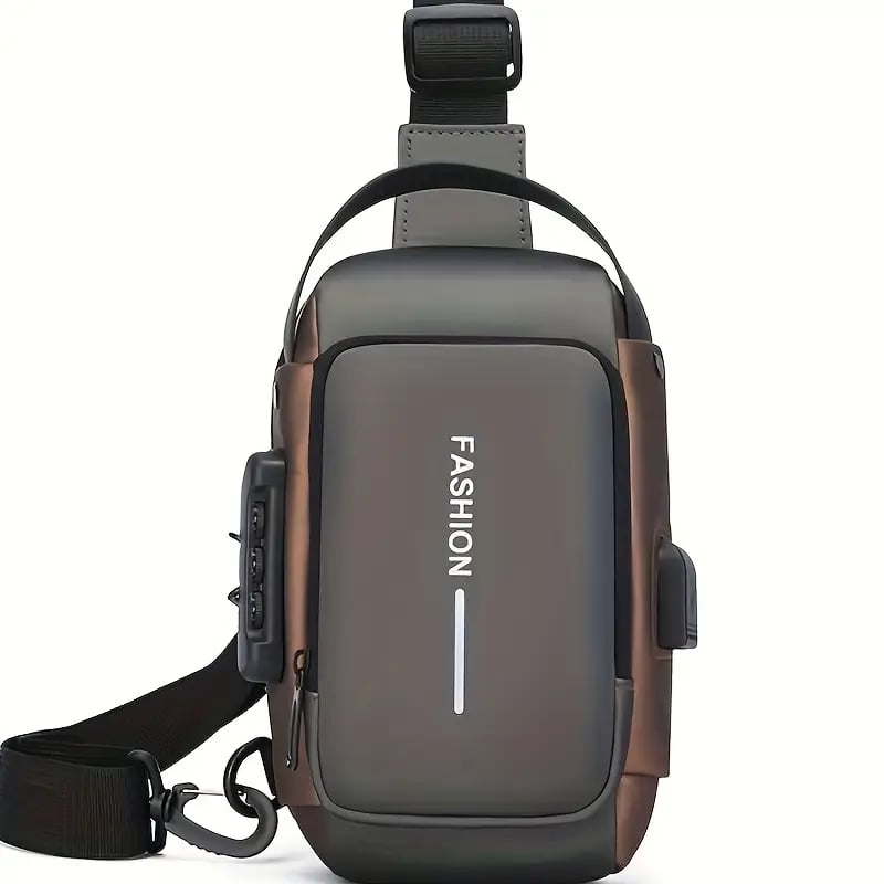 mens small motorcycle chest bag waterproof multifunctional anti theft shoulder bag with usb charging port details 5