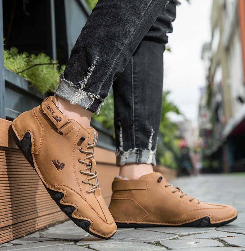 Unisex handgefertigte Echtleder-Barfußschuhe, rutschfest & komfortabel – mit und ohne Plüschfutter