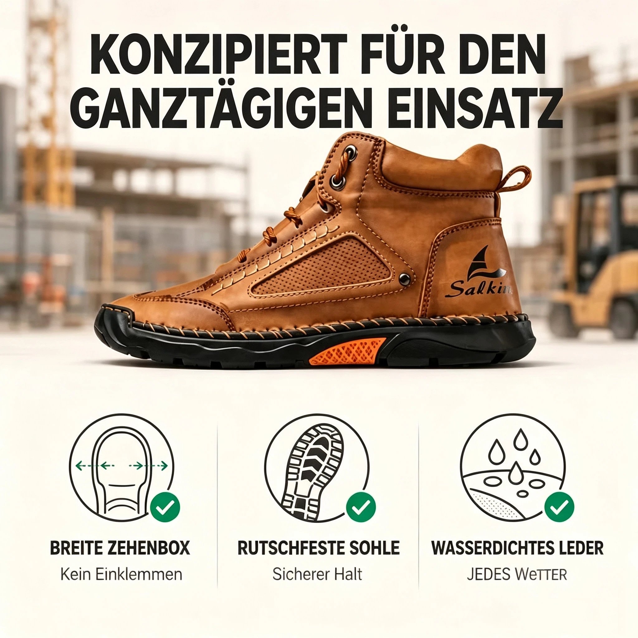 Robuste Outdoor-Stiefel für Herren mit orthopädischer Unterstützung