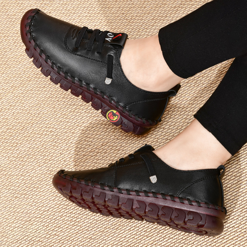 Women's Calfskin Leather Walking Shoes – Ultra Comfortable