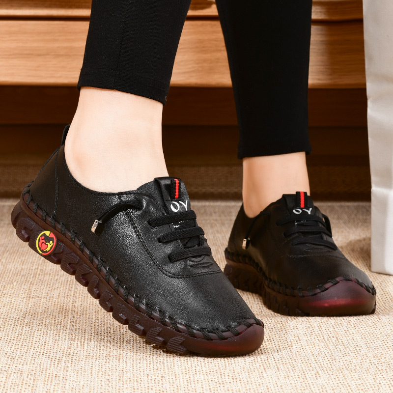 Women's Calfskin Leather Walking Shoes – Ultra Comfortable