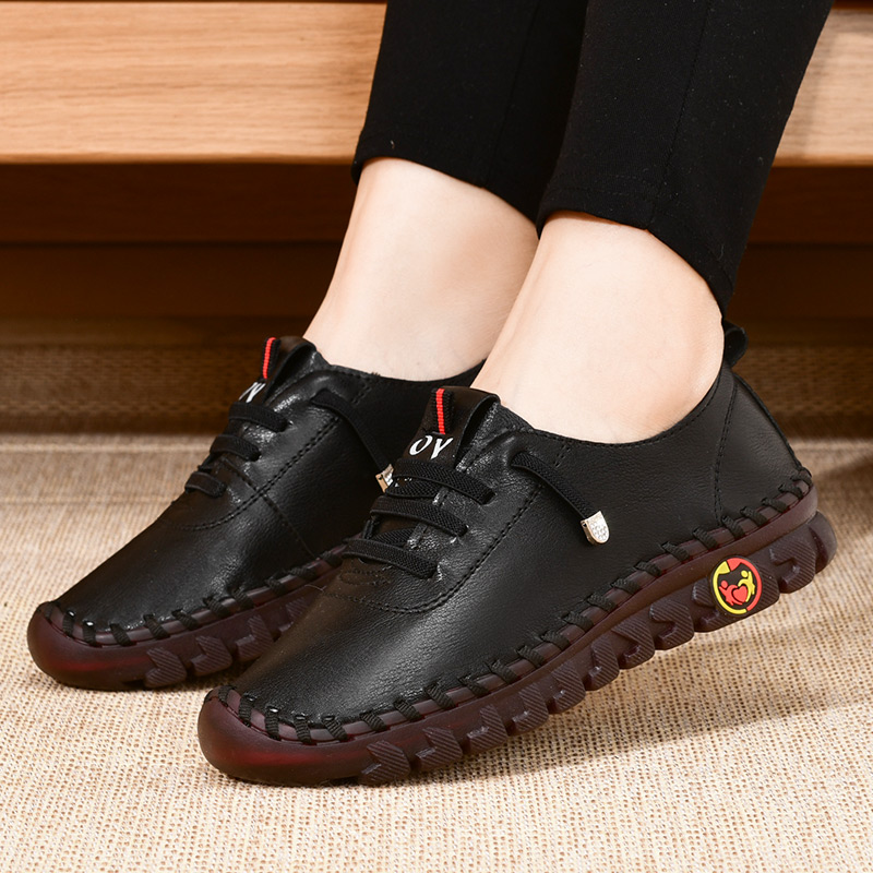 Women's Calfskin Leather Walking Shoes – Ultra Comfortable