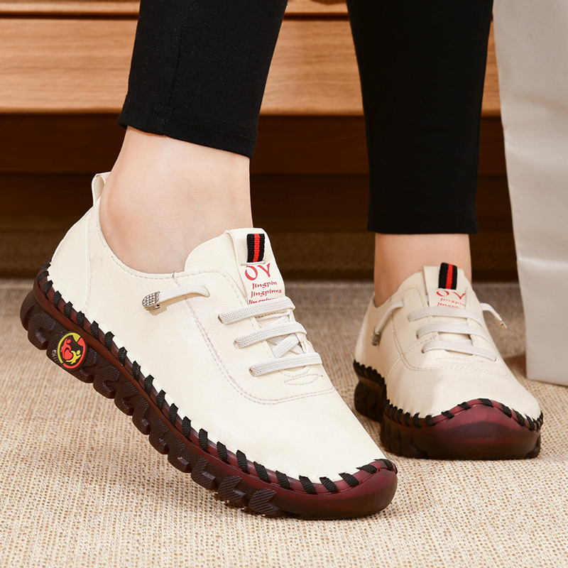 Women's Calfskin Leather Walking Shoes – Ultra Comfortable