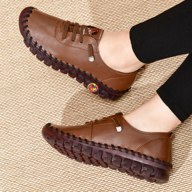 Women's Calfskin Leather Walking Shoes – Ultra Comfortable