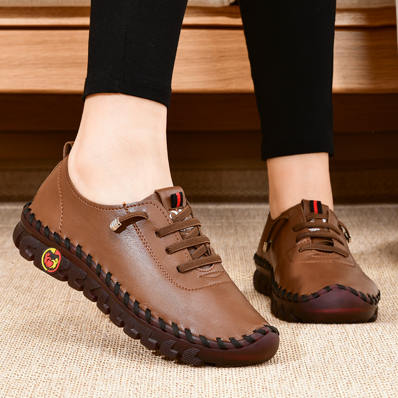 Women's Calfskin Leather Walking Shoes – Ultra Comfortable